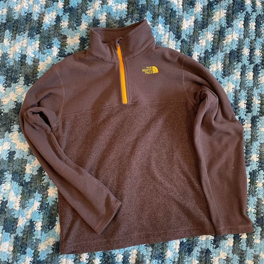 The North Face fleece pull over jacket Boys large